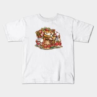 Chinese New Year Cute Tiger and Cat Kids T-Shirt